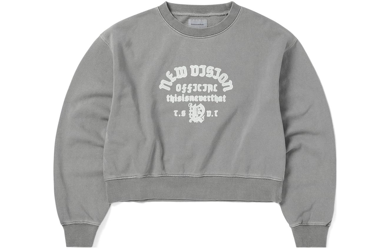thisisneverthat Cracked Logo Crewneck Sweatshirt Unisex. TN233TSWCW05DRG