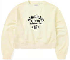 thisisneverthat Cracked Logo Crewneck Sweatshirt Unisex Yellow. TN233TSWCW05IVR thisisneverthat Cracked Logo Crewneck Sweatshirt Unisex Yellow. TN233TSWCW05IVR
