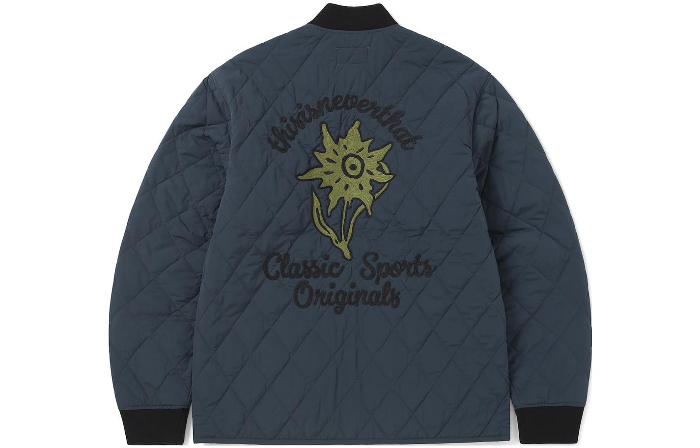 thisisneverthat Floral Letter Logo Jacket Unisex Retro Style TN233POWHS01NAV