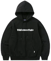 thisisneverthat FW22 Black Solid Color Logo Print Hoodie TN220TSWHO01BK thisisneverthat FW22 Black Solid Color Logo Print Hoodie TN220TSWHO01BK