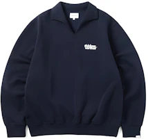 thisisneverthat FW22 Blue Polo Long Sleeve Sweatshirt with Logo Print Men TN223TSWOW04NA thisisneverthat FW22 Blue Polo Long Sleeve Sweatshirt with Logo Print Men TN223TSWOW04NA