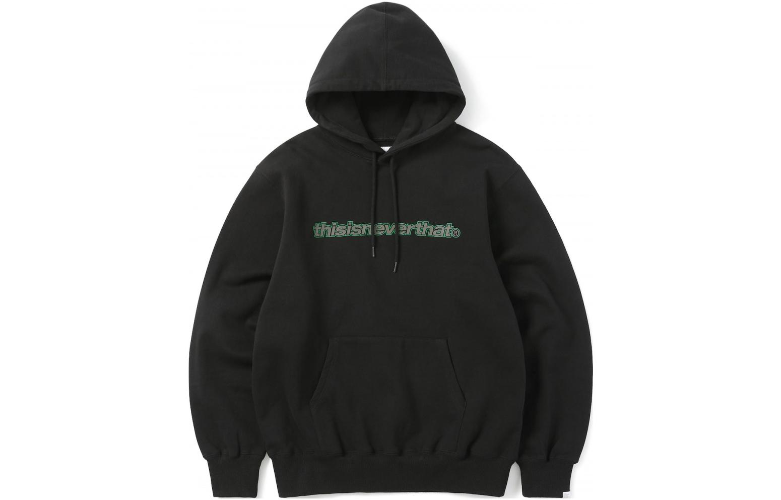 thisisneverthat FW22 Letter Logo Printed Pullover Hoodie Black (). TN223TSWHO17BK