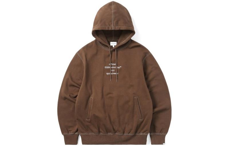 thisisneverthat FW22 Letter Logo Pullover Hoodie Brown (). TN223TSWHO12BR