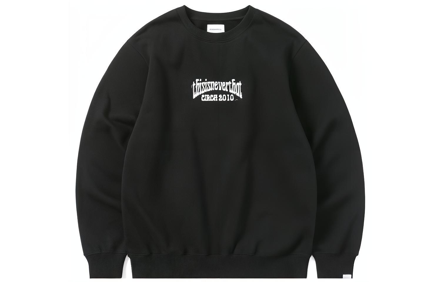 thisisneverthat FW22 Letter Print Pullover Sweatshirt Unisex BLACK TN223TSWCW04BK