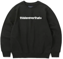 Thisisneverthat FW22 Logo Crewneck Sweatshirt Unisex Black TN220TSWCW01BK Thisisneverthat FW22 Logo Crewneck Sweatshirt Unisex Black TN220TSWCW01BK