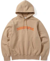 thisisneverthat FW22 Logo Embroidered Pullover Hoodie Khaki (). TN223TSWHO01 thisisneverthat FW22 Logo Embroidered Pullover Hoodie Khaki (). TN223TSWHO01