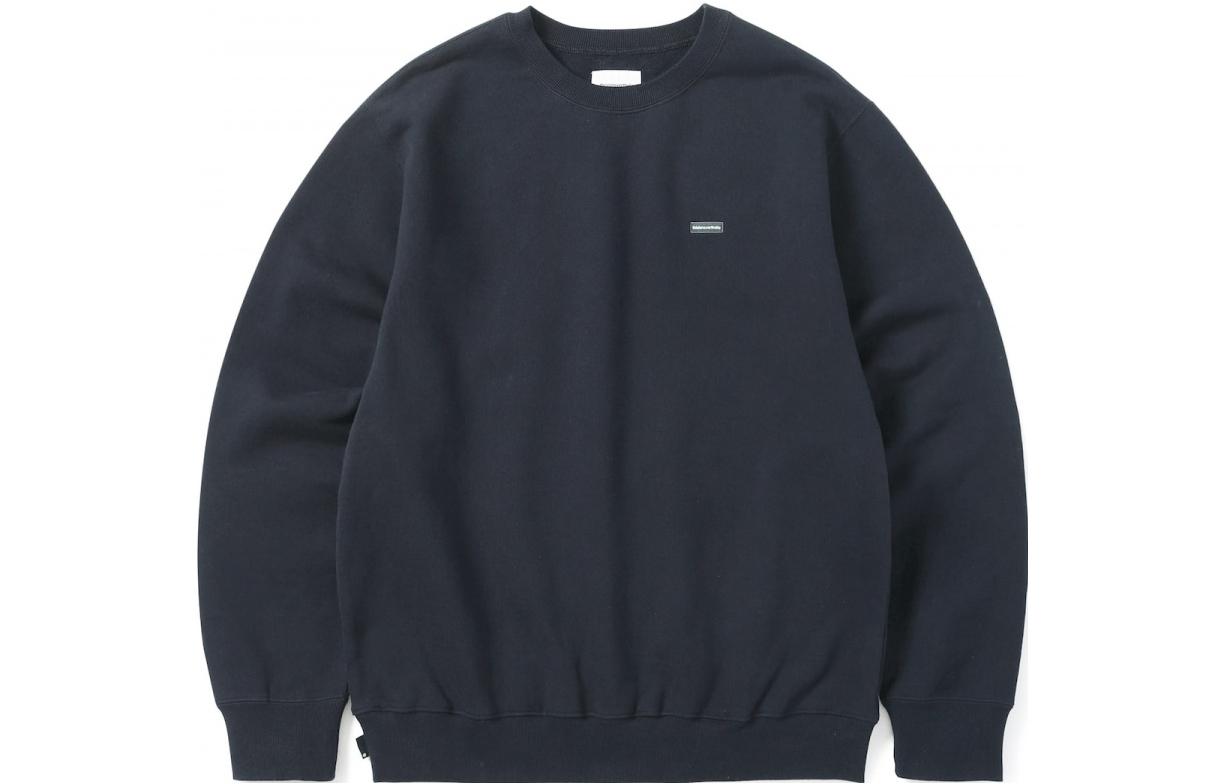 thisisneverthat FW22 Navy Blue Plain Casual Crewneck Pullover Sweatshirt Men TN220TSWCW02NA