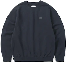 thisisneverthat FW22 Navy Blue Plain Casual Crewneck Pullover Sweatshirt Men TN220TSWCW02NA thisisneverthat FW22 Navy Blue Plain Casual Crewneck Pullover Sweatshirt Men TN220TSWCW02NA