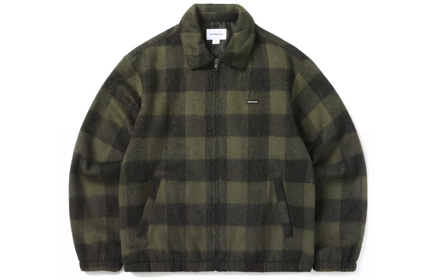 thisisneverthat FW22 Plaid Fleece-Lined Waist-Tapered Jacket Unisex TN223ROWLS01OV