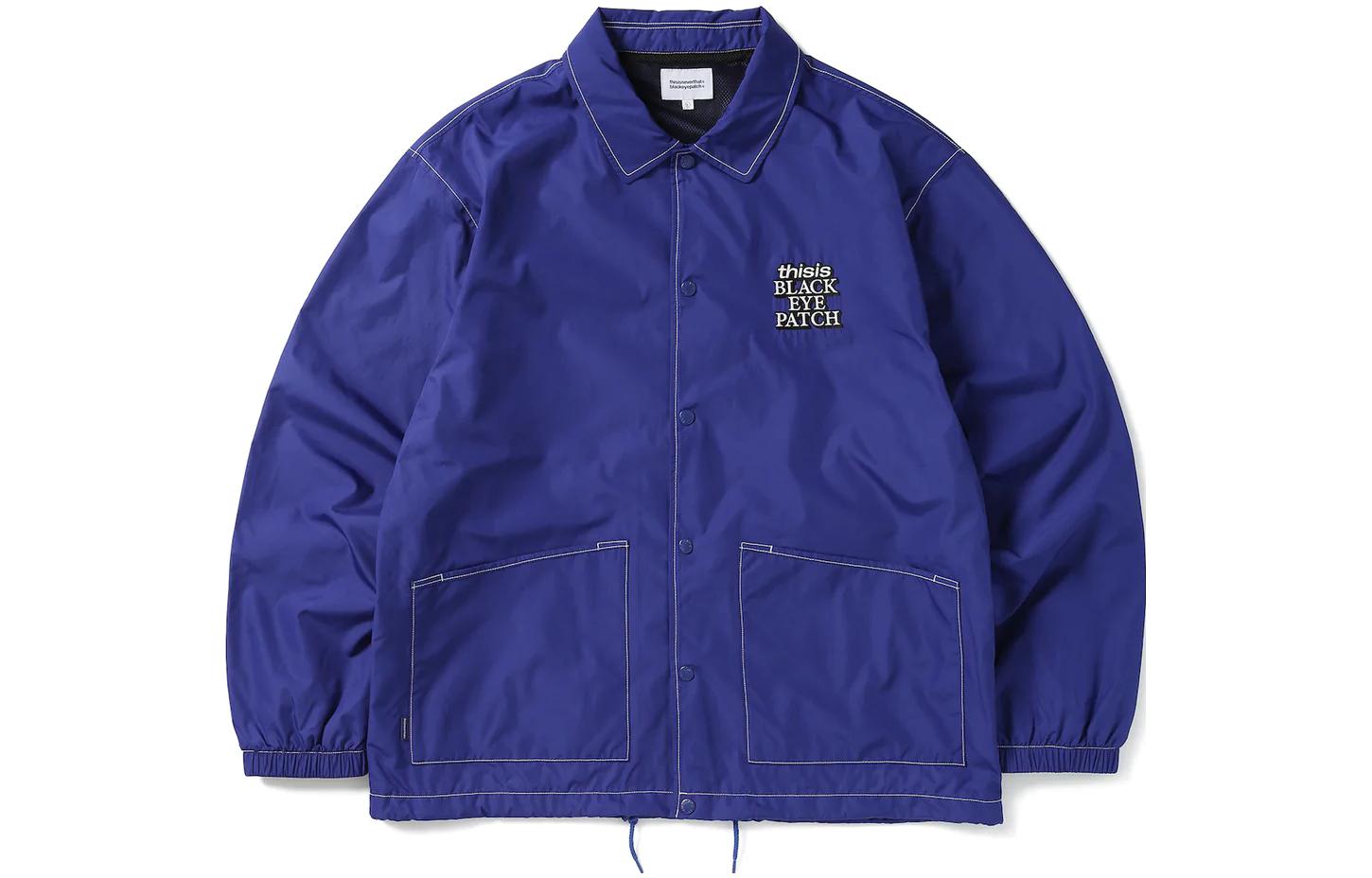 thisisneverthat FW22 Solid Color Button-Up Jacket Blue ( Long Sleeve) TNT2022100802