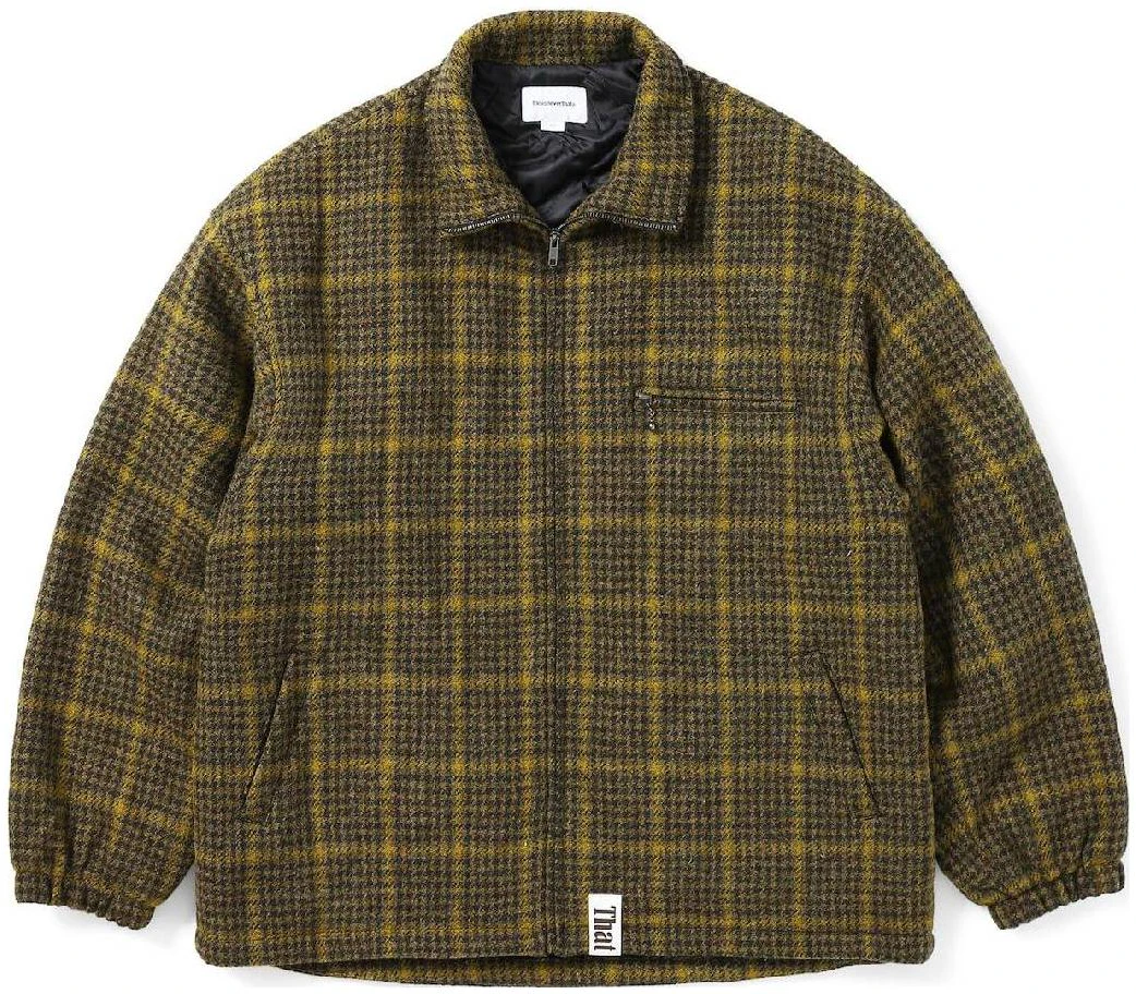 thisisneverthat-fw-22-yellow-plaid-print-casual-zip-jacket-tnt-2022093019