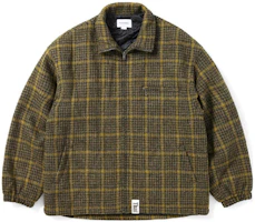 thisisneverthat FW22 Yellow Plaid Print Casual Zip Jacket TNT2022093019 thisisneverthat FW22 Yellow Plaid Print Casual Zip Jacket TNT2022093019