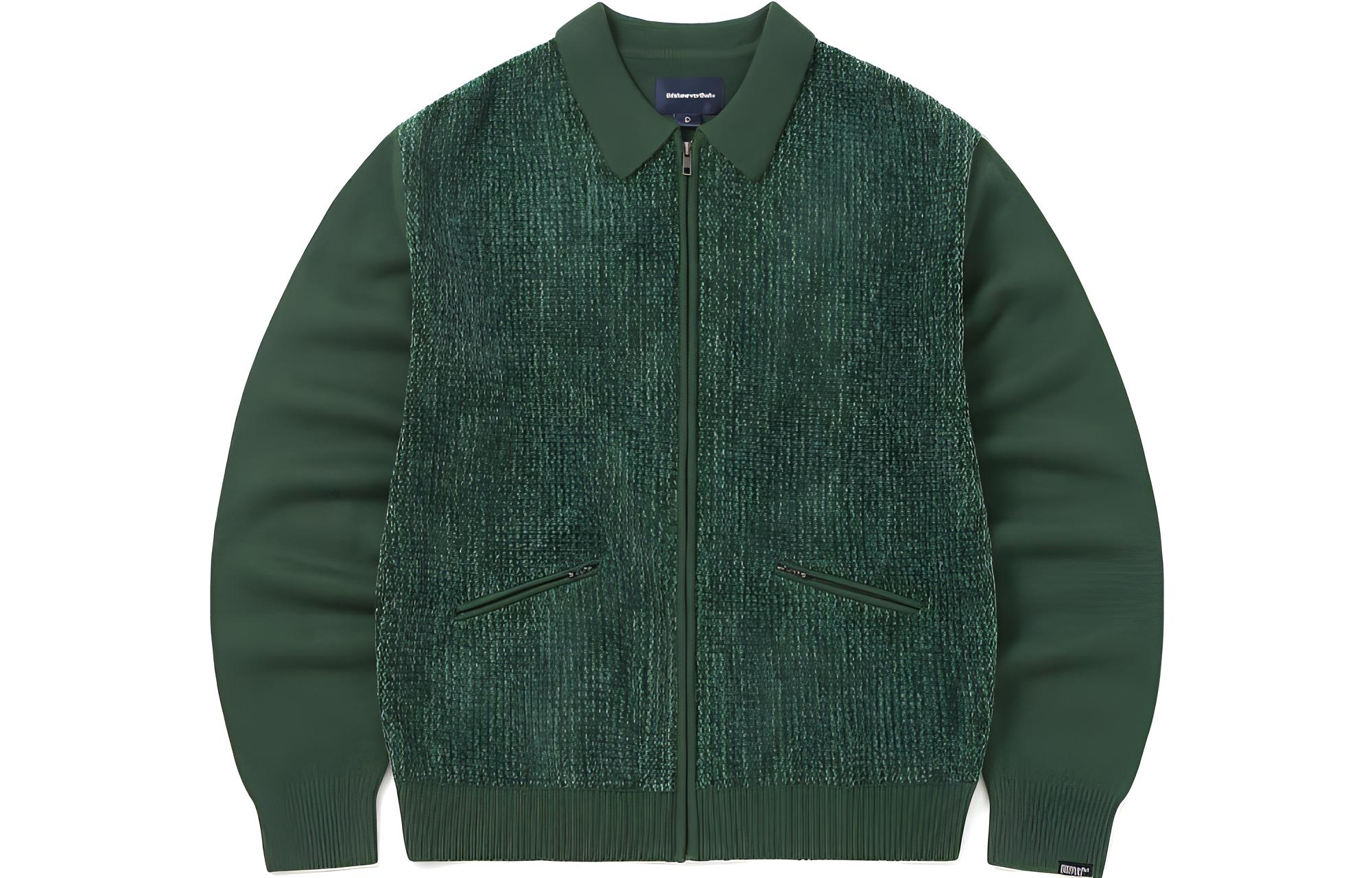 thisisneverthat FW23 Colorblock Zip-Up Jacket Unisex Green TN233KKNZK03GRN