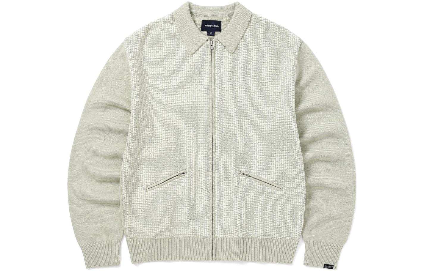 thisisneverthat FW23 Colorblock Zip-Up Jacket Unisex - Gray. TN233KKNZK03IVR