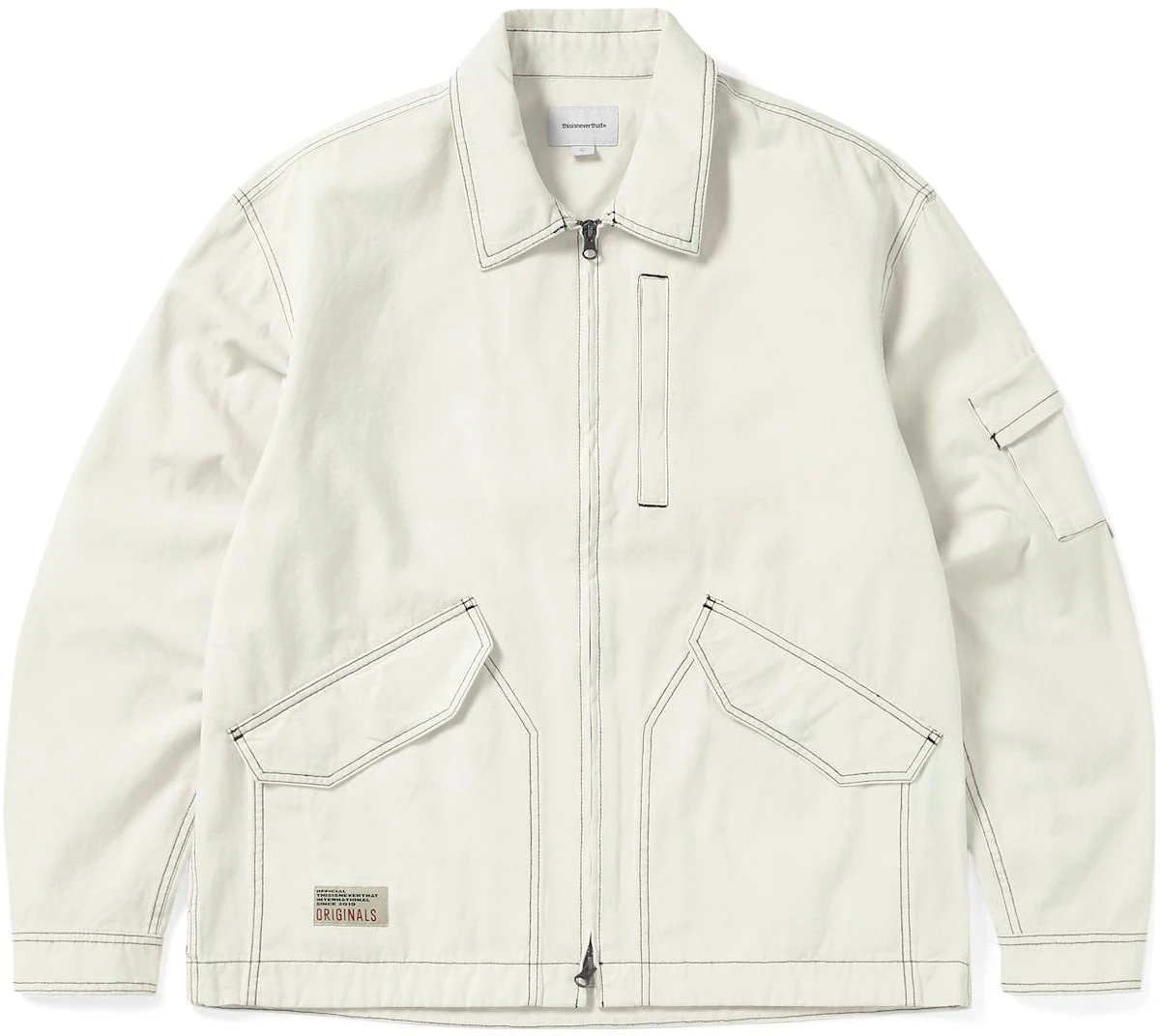 thisisneverthat-fw-23-contrast-stitch-ecru-jacket-unisex-white-tn-233-wowls-03-ecr