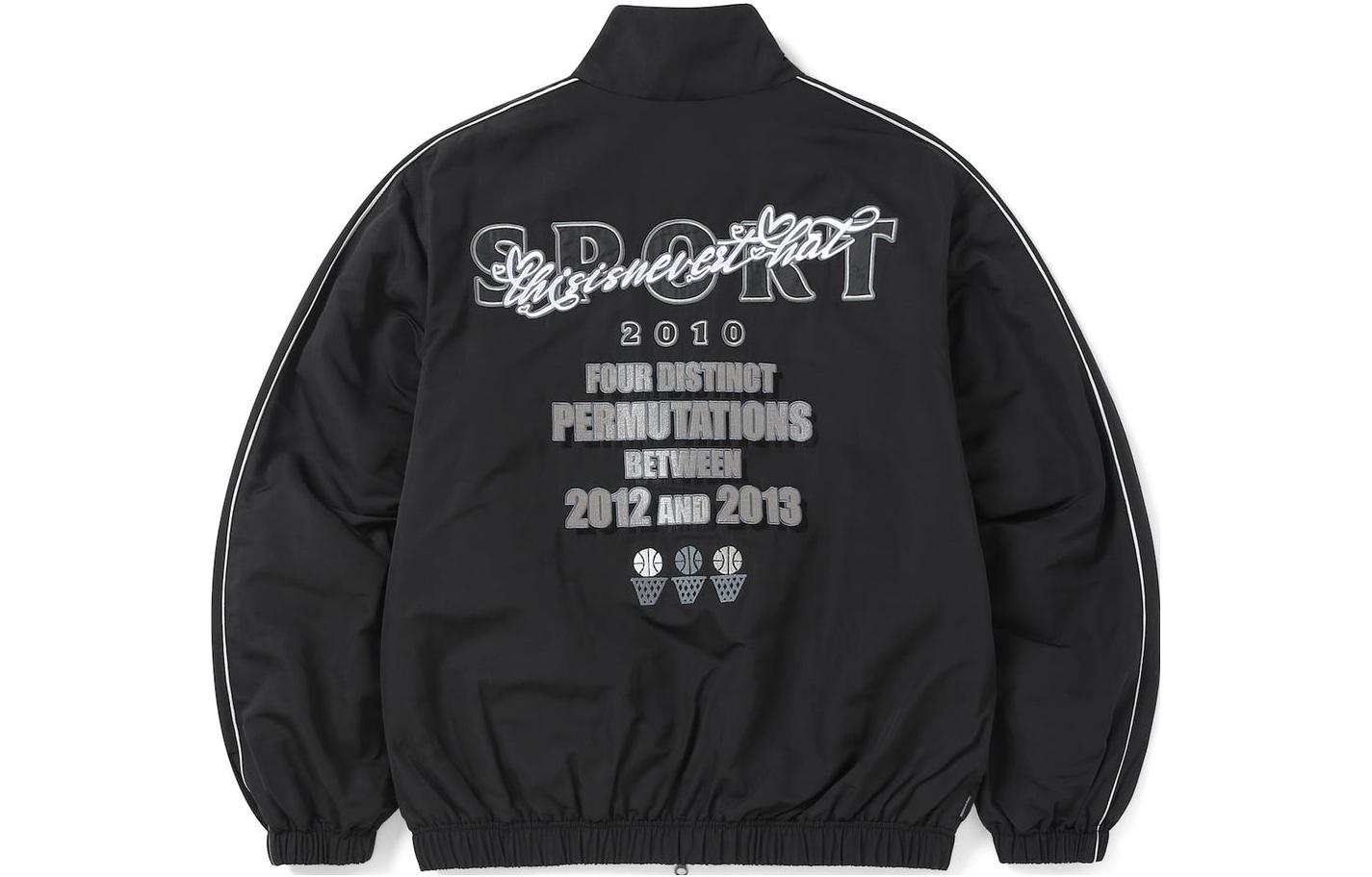 thisisneverthat FW23 Letter Logo Collared Long-Sleeve Jacket BLACK TN233WOWHS01BLK