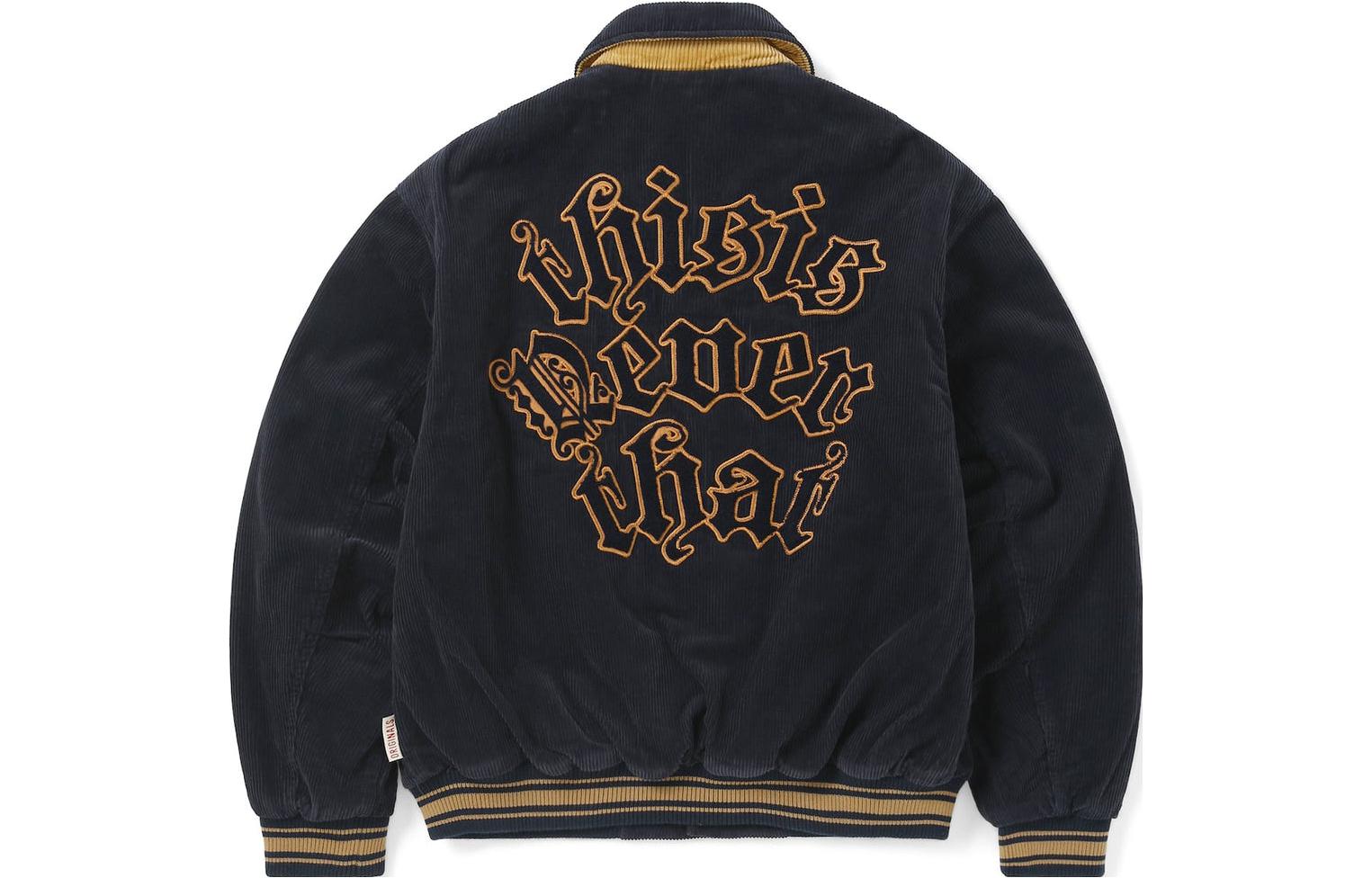 thisisneverthat FW23 Navy Blue Unisex Button-Up Long-Sleeve Jacket. TN233WOWLS05NAV
