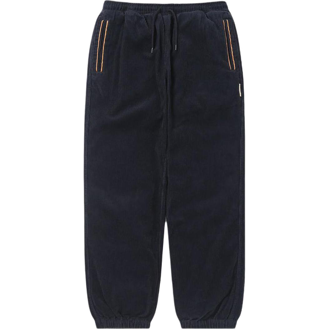 Thisisneverthat FW23 Navy Corduroy Track Pants Unisex Joggers with Drawstring. TN233WPAOP02NAV