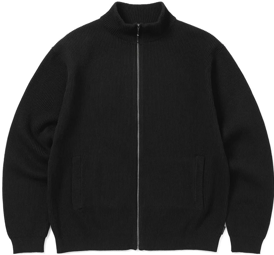 thisisneverthat-fw-23-new-vision-full-zip-cardigan-ribbed-lettering-jacket-unisex-tn-233-kknzk-01-bl