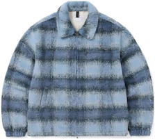 thisisneverthat FW23 Plaid Zip-Up Casual Loose Jacket Unisex Blue TN233ROWLS01BLU thisisneverthat FW23 Plaid Zip-Up Casual Loose Jacket Unisex Blue TN233ROWLS01BLU