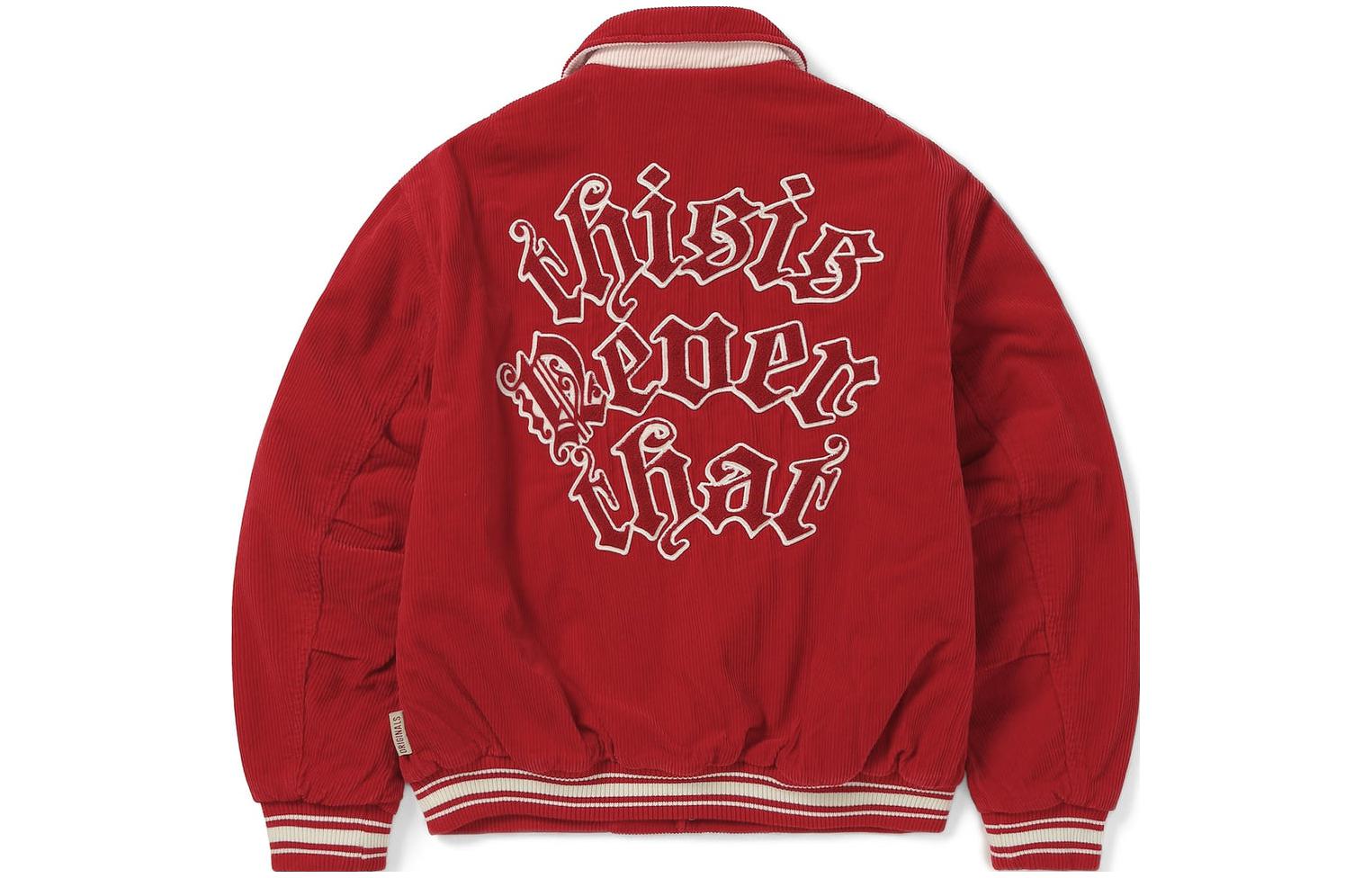 thisisneverthat FW23 Red Button-Up Collared Jacket Unisex TN233WOWLS05RED