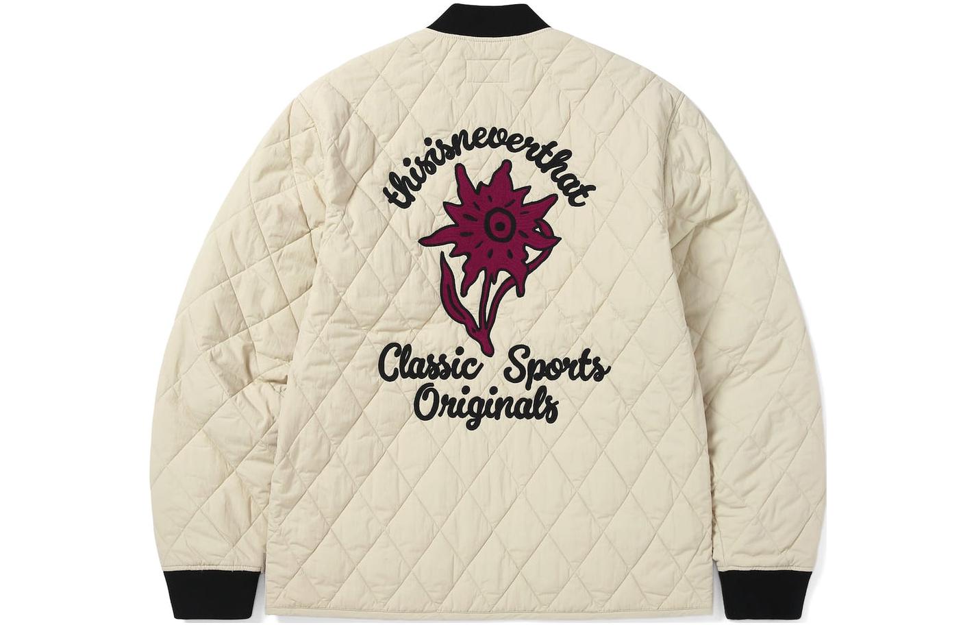thisisneverthat FW23 Stone Floral Lettering Stand Collar Jacket Unisex TN233POWHS01STN