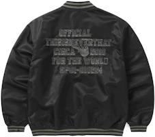 thisisneverthat FW23 Striped Letter Relaxed Fit Jacket Black Unisex TN233WOWLS01BKA thisisneverthat FW23 Striped Letter Relaxed Fit Jacket Black Unisex TN233WOWLS01BKA