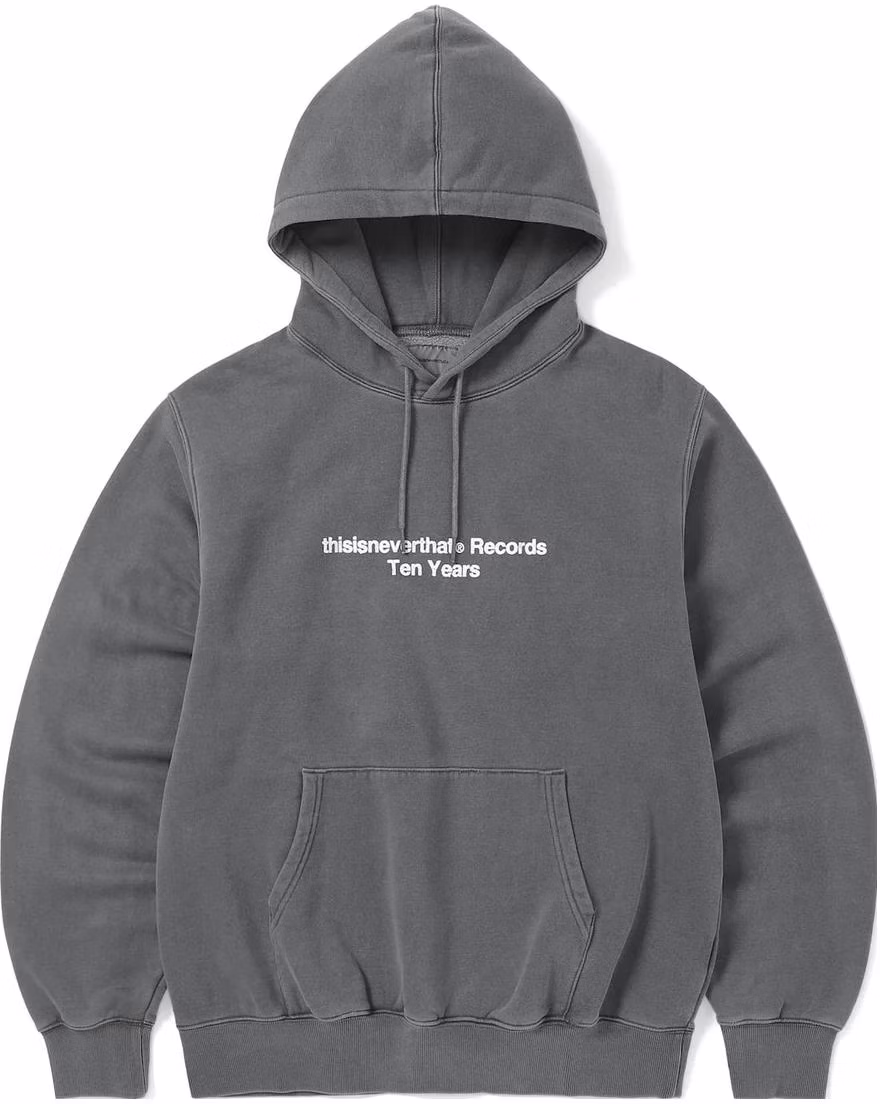 thisisneverthat-fw-23-ten-years-records-hoodie-charcoal-gray-unisex-pullover-tn-233-tswho-04-cha
