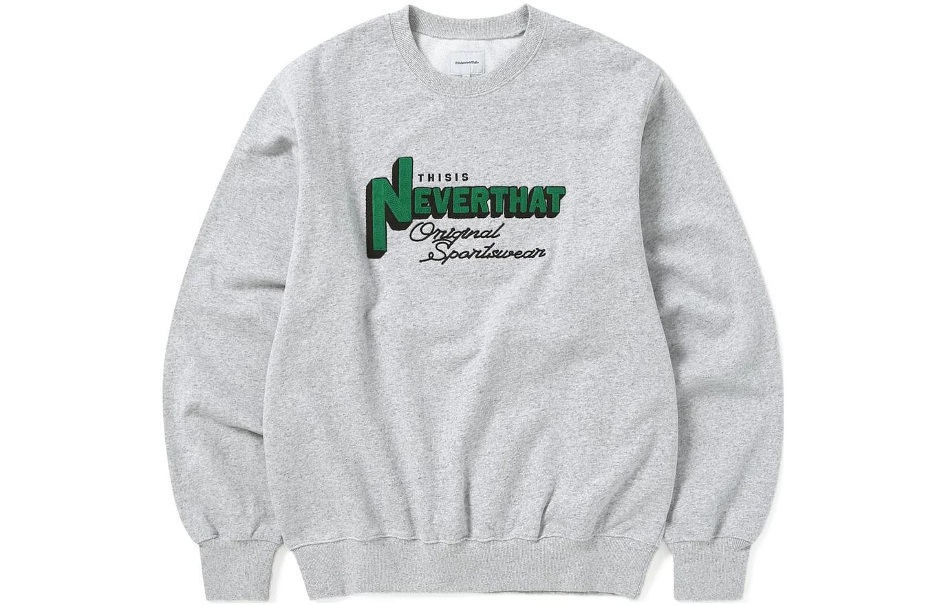 thisisneverthat FW23 TNT League Crewneck Logo Sweatshirt Unisex Grey. TN233TSWCW04HGR