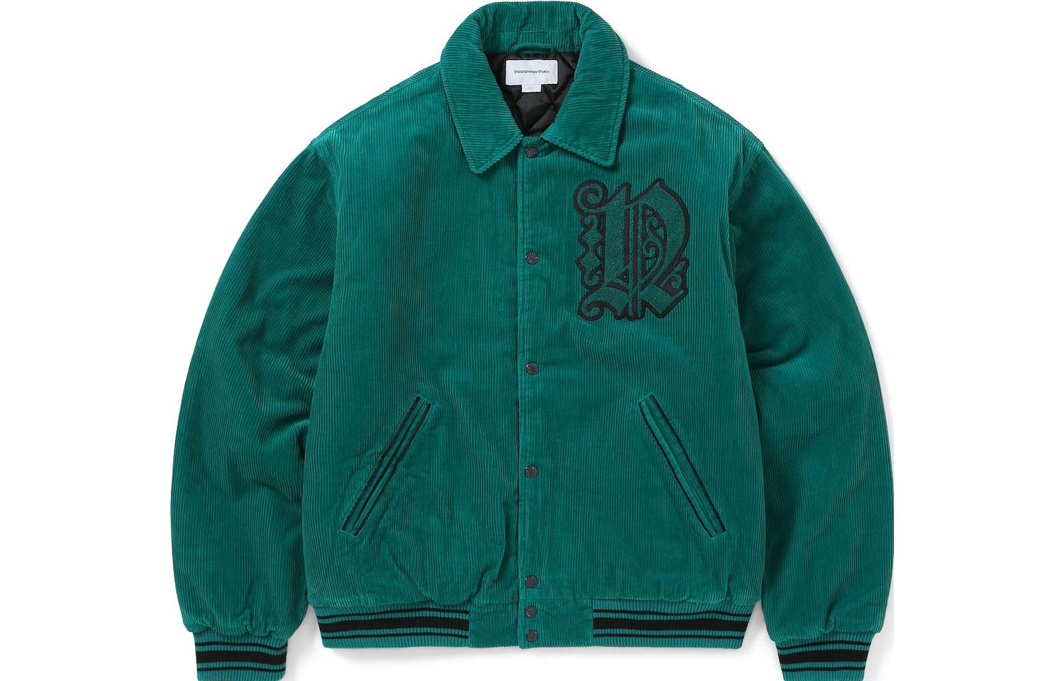 thisisneverthat FW23 Unisex Green Single-Breasted Collared Long-Sleeve Jacket TN233WOWLS05GRN