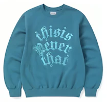 thisisneverthat FW23 Unisex Pullover Sweatshirt with Solid Color Letter Patch. TN233TSWCW03 thisisneverthat FW23 Unisex Pullover Sweatshirt with Solid Color Letter Patch. TN233TSWCW03