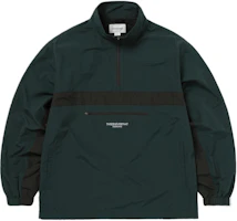 thisisneverthat FW24 Half Zip Sports Pullover Green Long Sleeve Sweatshirt TN243WTOLP01GRN thisisneverthat FW24 Half Zip Sports Pullover Green Long Sleeve Sweatshirt TN243WTOLP01GRN