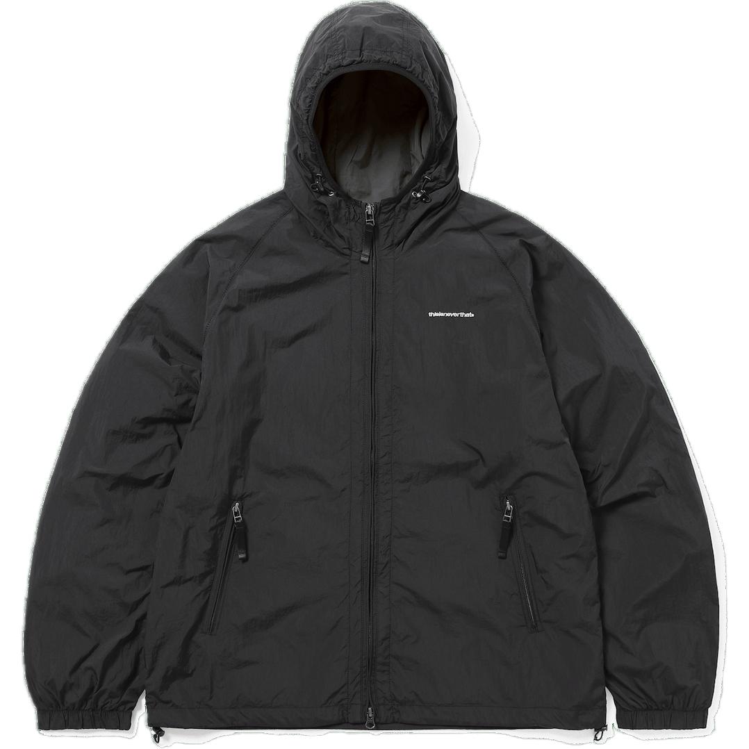 thisisneverthat FW24 SP-Logo Black Windbreaker Jacket Unisex with Embroidered Logo. TN243WOWLS05BLK