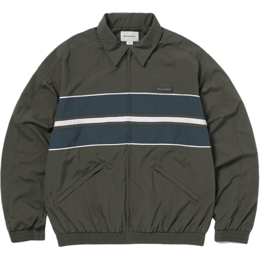 thisisneverthat FW24 Sport Wind Jacket Colorful Stripe Zip Jacket Gray TN243WOWLS10GRY