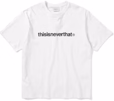 Thisisneverthat FW24 T-Logo Tee Unisex White Short-Sleeve Casual Graphic Shirt TN240TTSST01WHT Thisisneverthat FW24 T-Logo Tee Unisex White Short-Sleeve Casual Graphic Shirt TN240TTSST01WHT
