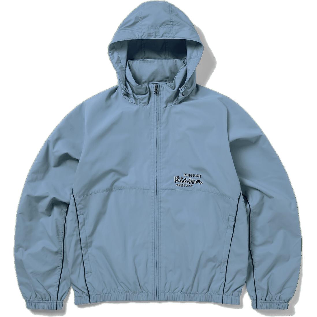thisisneverthat FW24 Warm-Up Jacket Detachable Hood Blue Long Sleeve Zip Jacket TN243WOWLS04BLU