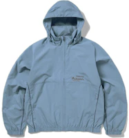 thisisneverthat FW24 Warm-Up Jacket Detachable Hood Blue Long Sleeve Zip Jacket TN243WOWLS04BLU thisisneverthat FW24 Warm-Up Jacket Detachable Hood Blue Long Sleeve Zip Jacket TN243WOWLS04BLU