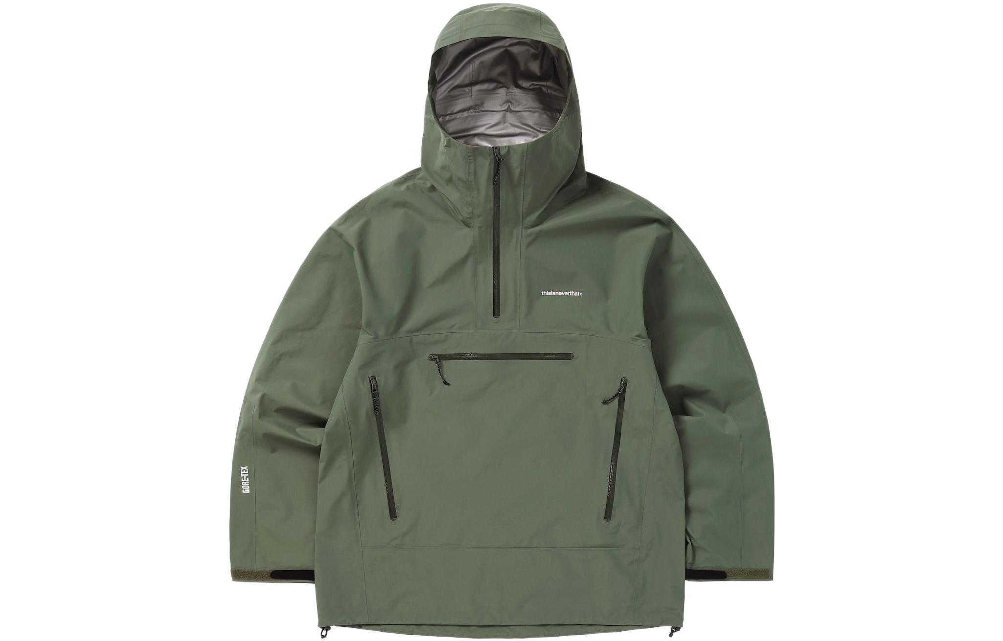 thisisneverthat Gore-Tex FW22 Waterproof Windproof Green Jacket for Men. TNT221014-3