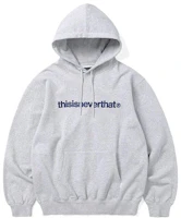 thisisneverthat Grey Letter Print Long Sleeve Hoodie TN220TSWHO01-HGY thisisneverthat Grey Letter Print Long Sleeve Hoodie TN220TSWHO01-HGY