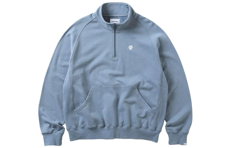 thisisneverthat Half-Zip Pullover Loose Sweatshirt Unisex - Blue. TN213TSWHA01