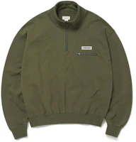 thisisneverthat Half-Zip Pullover Sweatshirt Military Green () TN20FTP003-ARMY-GREEN thisisneverthat Half-Zip Pullover Sweatshirt Military Green () TN20FTP003-ARMY-GREEN
