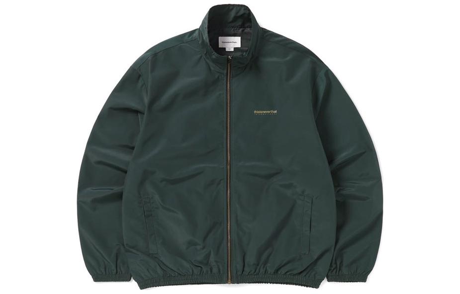 thisisneverthat INTL. Team Jacket Unisex Dark Green Full-Zip Stand Collar TN230WOWLS01-DGN