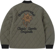thisisneverthat Letter Floral Pattern Stand-Collar Jacket Unisex. TN233POWHS010LV thisisneverthat Letter Floral Pattern Stand-Collar Jacket Unisex. TN233POWHS010LV