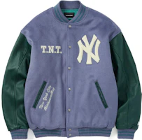 thisisneverthat Letter Print Colorblock Varsity Jacket Navy Unisex. NE223LOWHS01NA thisisneverthat Letter Print Colorblock Varsity Jacket Navy Unisex. NE223LOWHS01NA