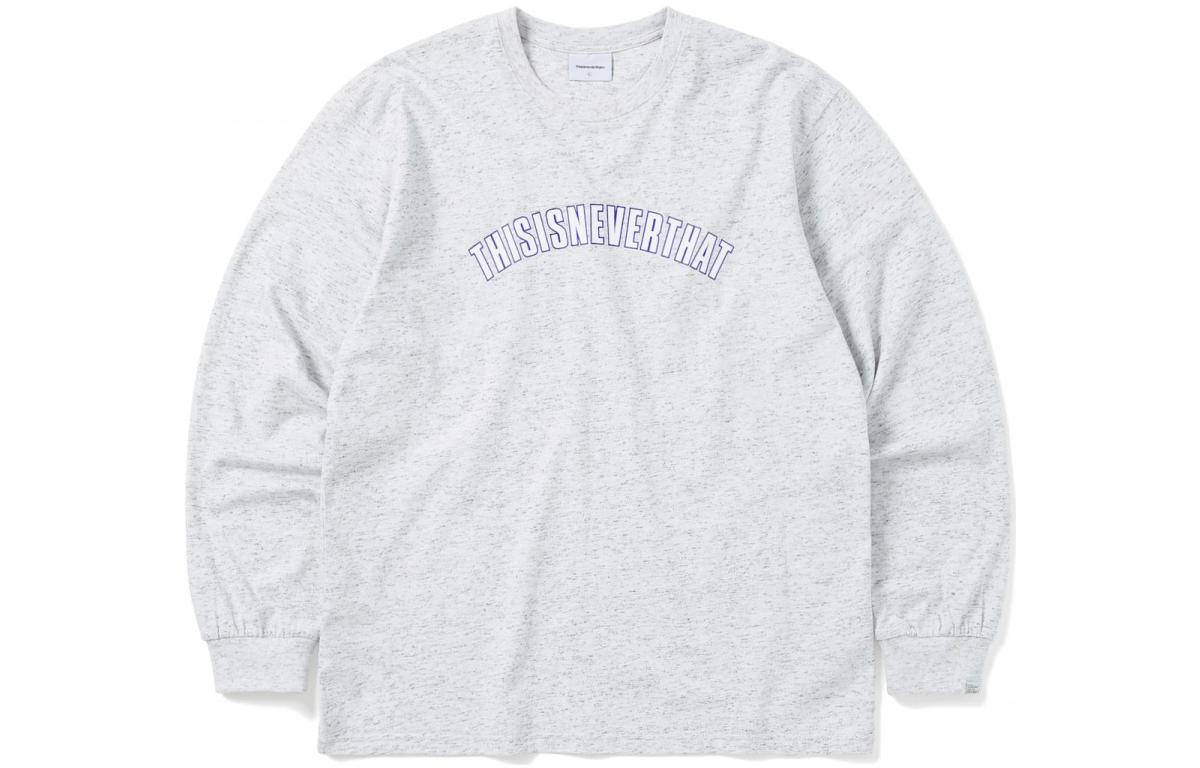 thisisneverthat Letter Print Crewneck Sweatshirt Unisex - Gray TN223TTSLT01LHG