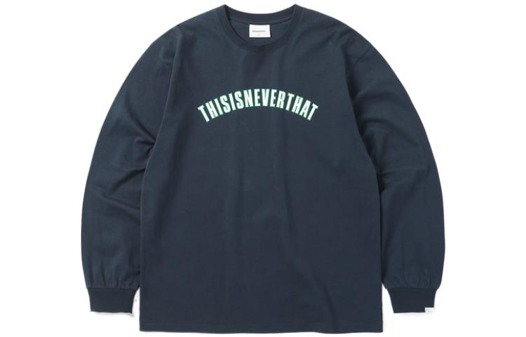 thisisneverthat Letter Print Pullover Hoodie Unisex Blue TN223TTSLT01-NVY