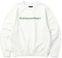 thisisneverthat Letter Print Sweatshirt White - TN220TSWCW01-WHT thisisneverthat Letter Print Sweatshirt White - TN220TSWCW01-WHT