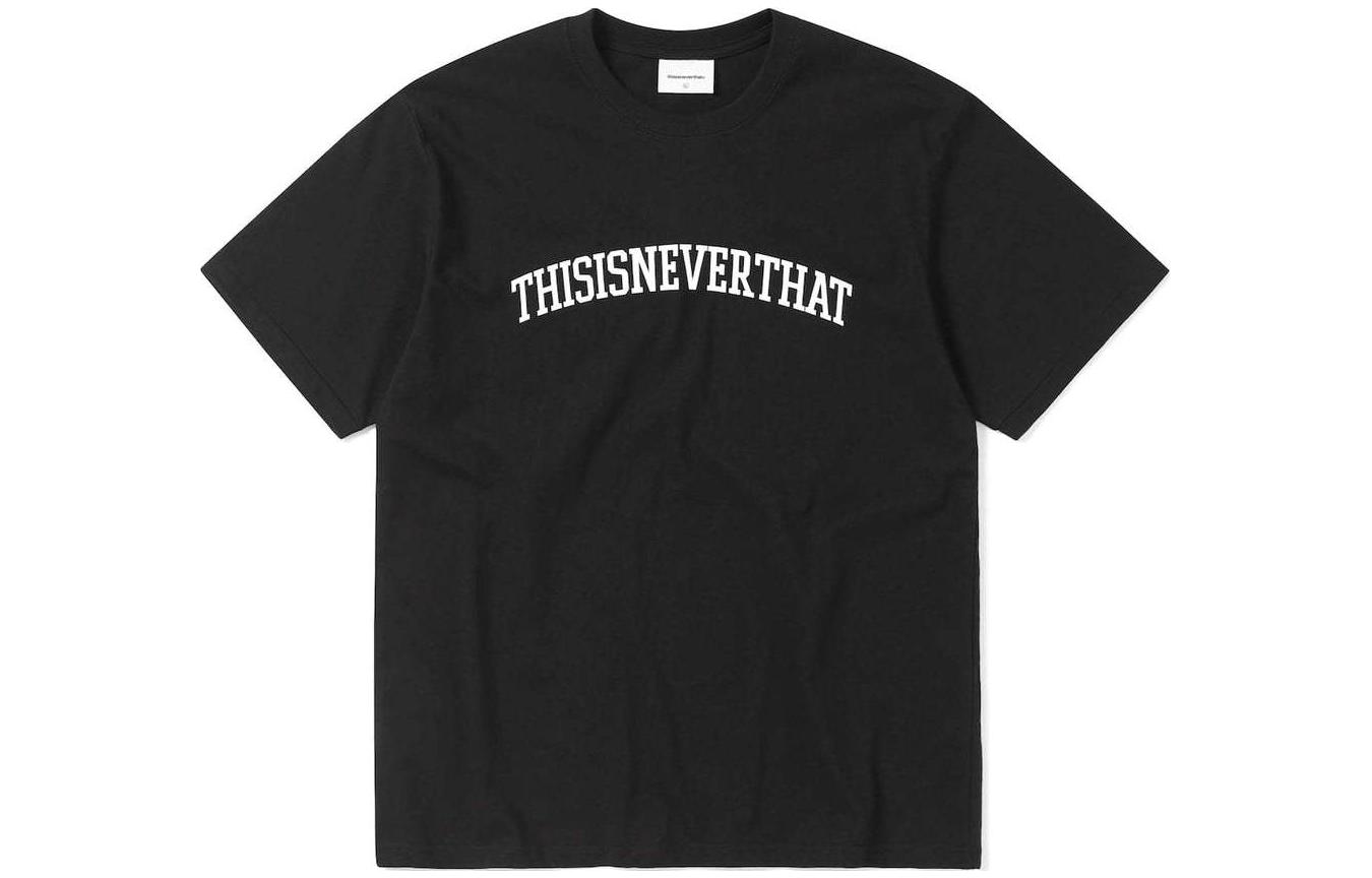 Thisisneverthat Logo Crewneck Unisex T-Shirt Grey Black. TN240TTSST04OBK