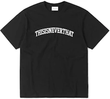 Thisisneverthat Logo Crewneck Unisex T-Shirt Grey Black. TN240TTSST04OBK Thisisneverthat Logo Crewneck Unisex T-Shirt Grey Black. TN240TTSST04OBK