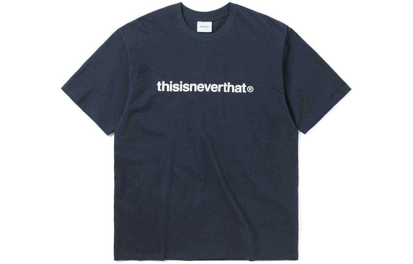 Thisisneverthat Logo Lettering Print Unisex Crewneck Short Sleeve T-Shirt TN240TTSST01NAV